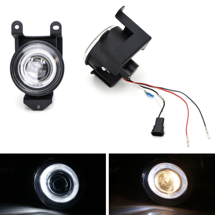 Projector Fog Lights w/LED Halo Rings For 01-06 GMC Yukon Denali, Sierra 1500...