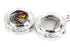 VW GTI Style White LED Halo Ring Angel Eye Shrouds For 3" H1 Headlamp Projector