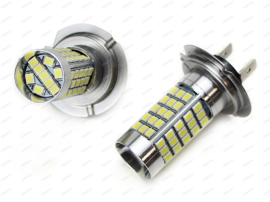 (2) Error Free Xenon White H7 LED Kit BMW E46 3 High Beam Daytime Running Lights