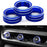 3pcs Blue AC Climate Control Switch Knob Ring Covers For Honda Accord