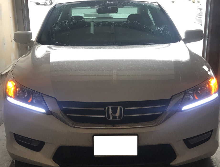 Even Illuminating Headlight LED DRL Lights Retrofit For 13-15 Honda Accord Sedan