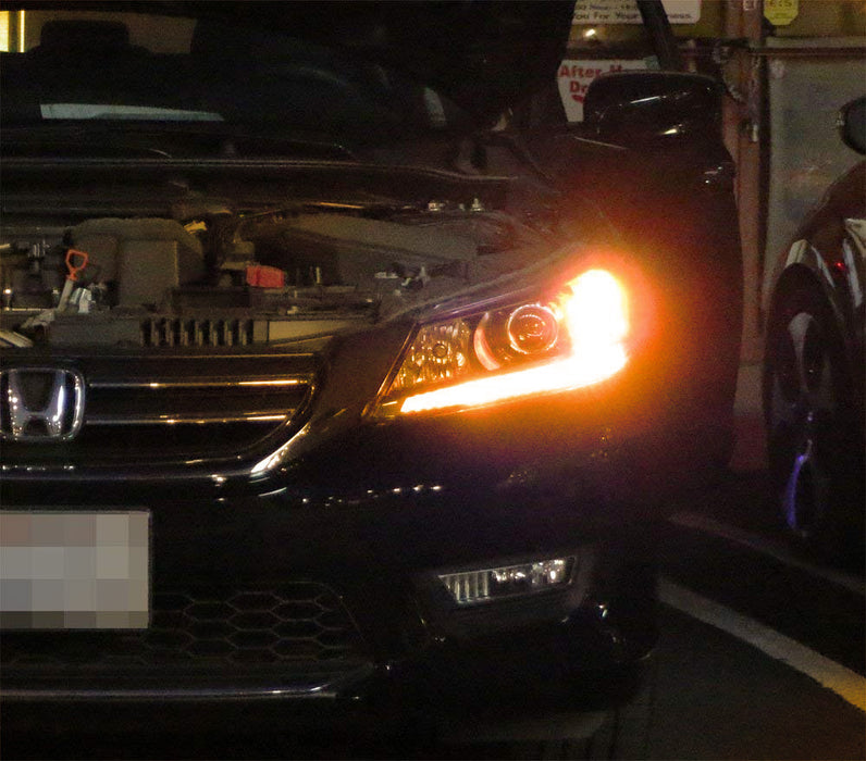 Even Illuminating Headlight Amber LED DRL Lights Retrofit For 13-15 Accord Sedan