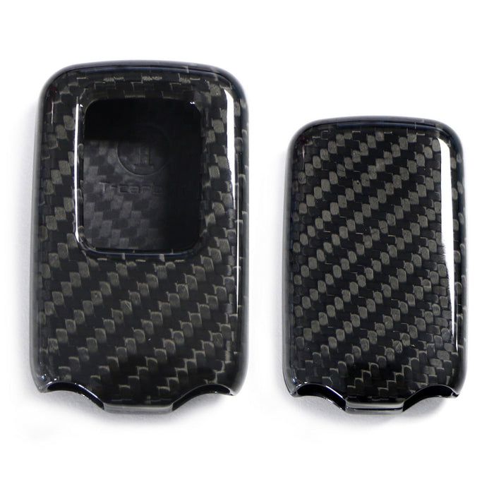 Black Carbon Fiber Key Fob Shell Cover For Honda Accord Crosstour CR-V HR-V FIT