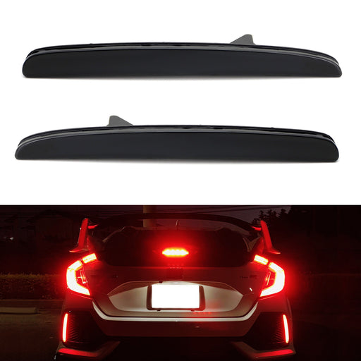 Smoked Lens 24-LED Bumper Reflector Light Kit For Civic Hatchback, SI, Type-R 4D