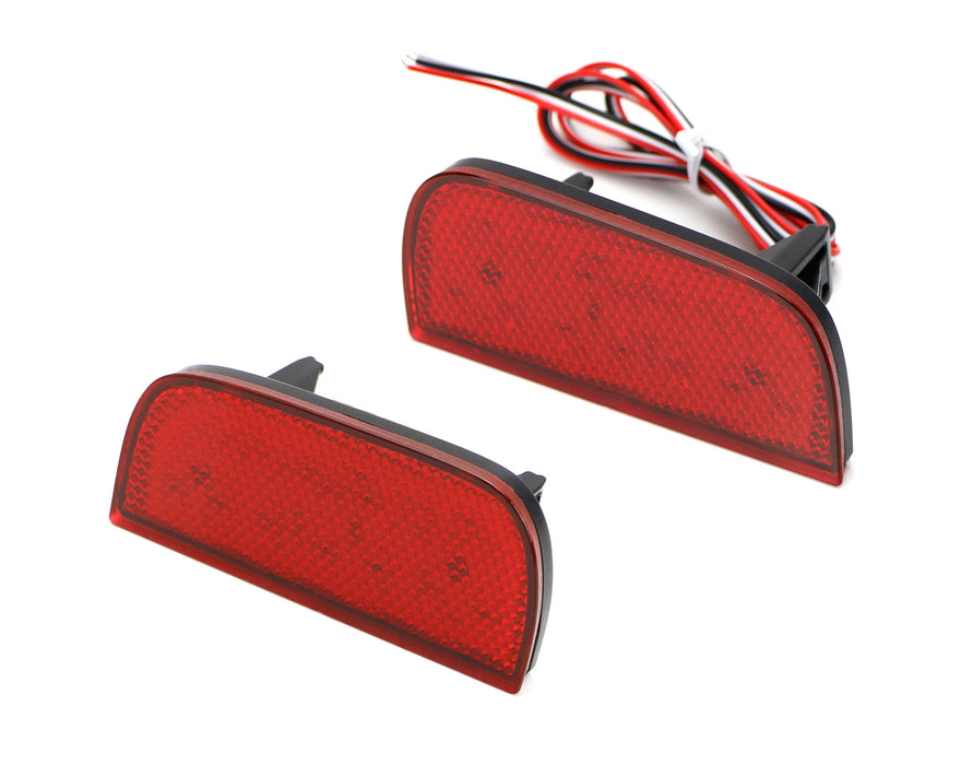 Red Lens 54-SMD LED Bumper Reflector Marker Lights For 16+ 10th Gen Honda Civic