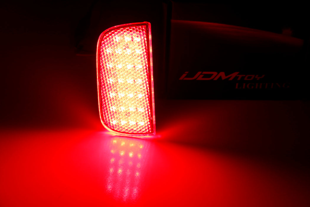 Red Lens 54-SMD LED Bumper Reflector Marker Lights For 16+ 10th Gen Honda Civic