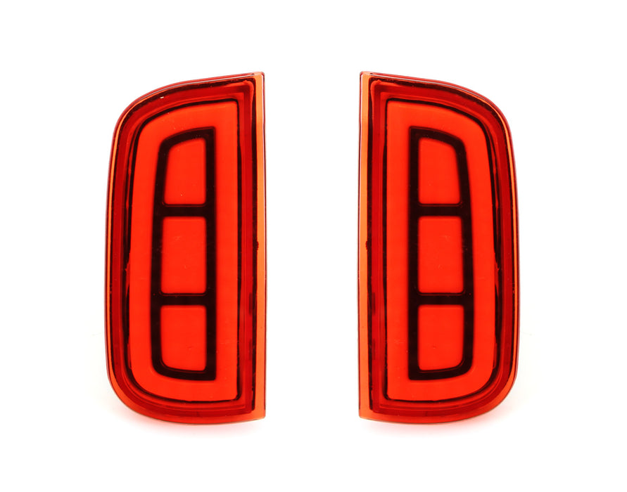 JDM Style Red LED Bumper Reflector Rear Marker Lights For 16-up Honda Civic 4DR