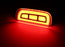 JDM Style Red LED Bumper Reflector Rear Marker Lights For 16-up Honda Civic 4DR