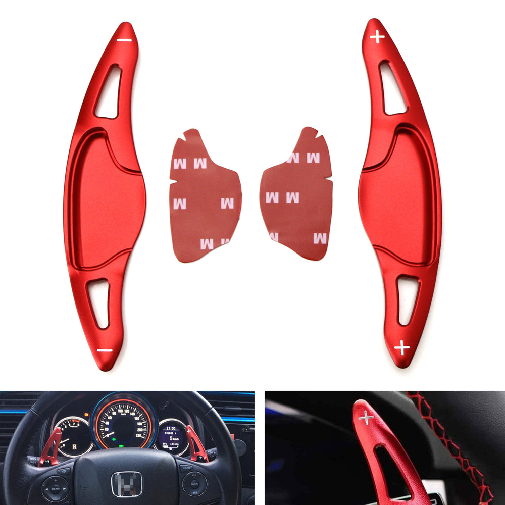 Red Large Steering Wheel Paddle Shifter Extension For Honda HR-V Vezel, FIT JAZZ