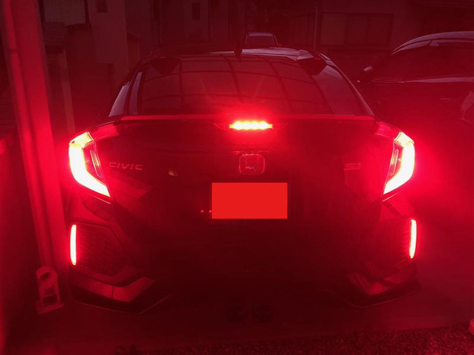 Red Lens Full LED Bumper Reflector Tail & Brake Lights For 2017-21 Honda Civic