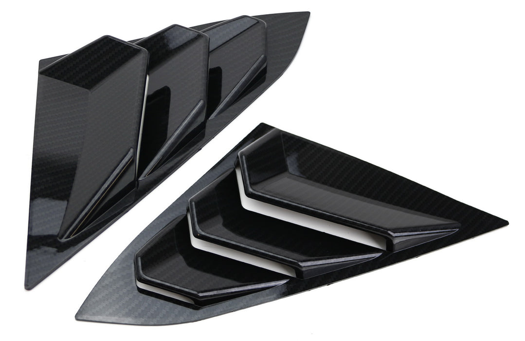 Carbon Fiber Racing Rear Side Window Scoop Air Vent/Louver For 16-21 Civic Sedan