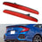 OEM-Spec Red Lens Rear Bumper Reflectors For 17-21 Civic Hatchback, SI Sedan