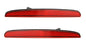 OEM-Spec Red Lens Rear Bumper Reflectors For 17-21 Civic Hatchback, SI Sedan