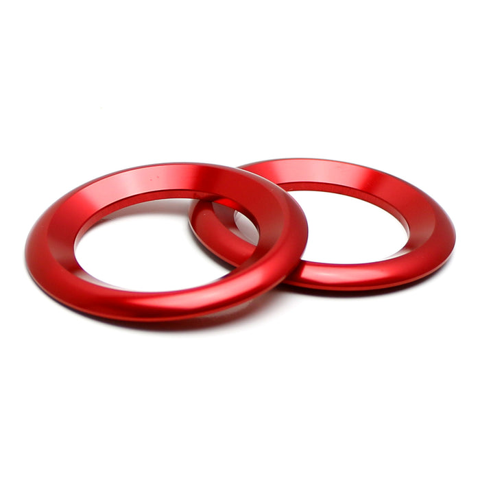 Red Upper Side Door Speaker Surrounding Ring Decoration For 2016-21 Honda Civic