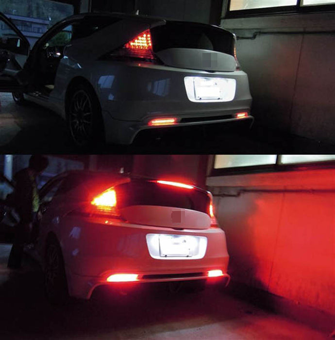 Smoked Lens LED Rear Bumper Reflector Lights For Honda CRZ CRV Insight TSX Wagon