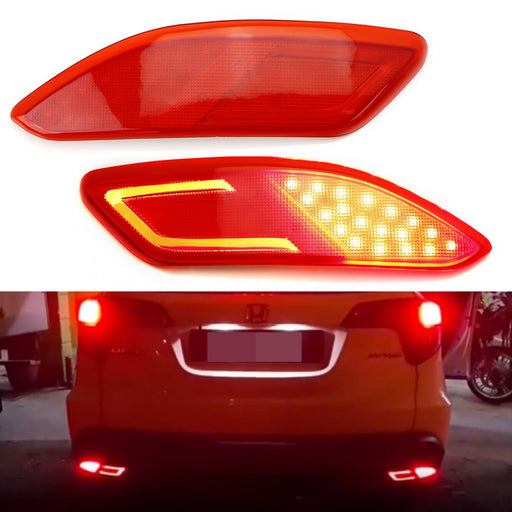 Red Lens Full LED Bumper Reflector Tail & Brake Lights For 2016-2022 Honda HR-V