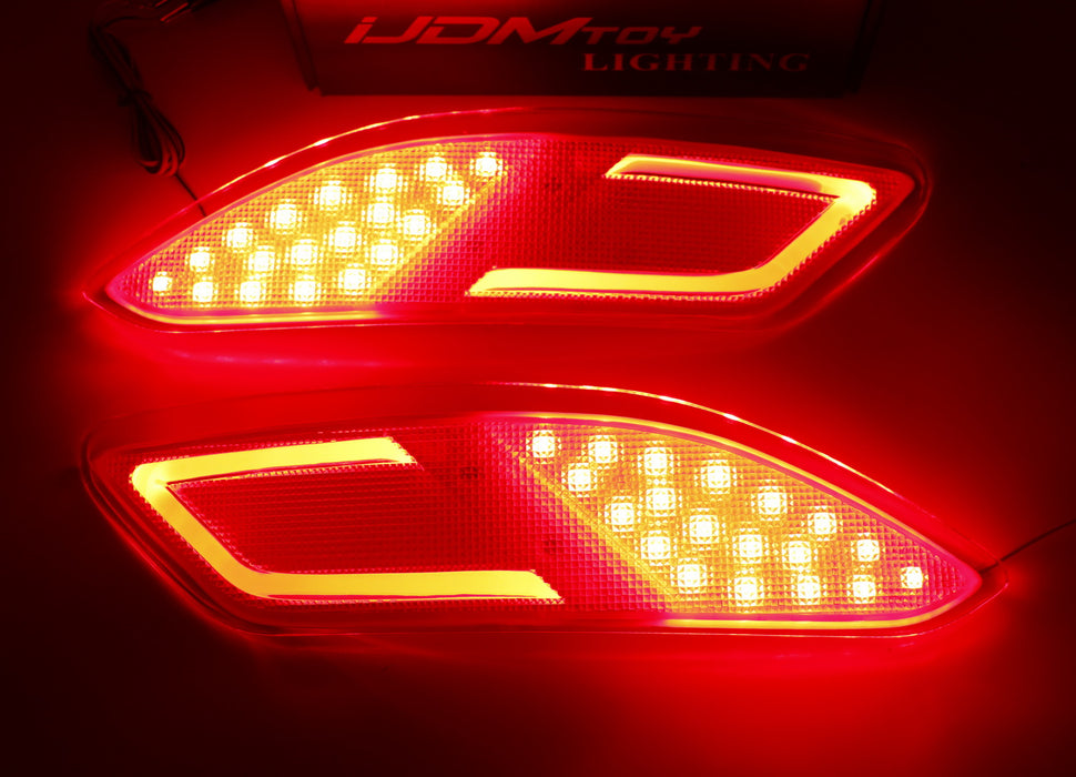 Red Lens Full LED Bumper Reflector Tail & Brake Lights For 2016-2022 Honda HR-V