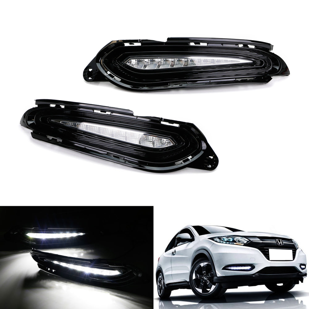 White/Amber Switchback LED Daytime Running Lamps/Turn Signal For Honda HR-V