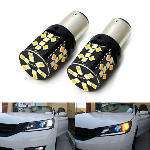 CANbus No Resistor Switchback LED Turn Signal Light Bulbs For 13-17 Accord Sedan