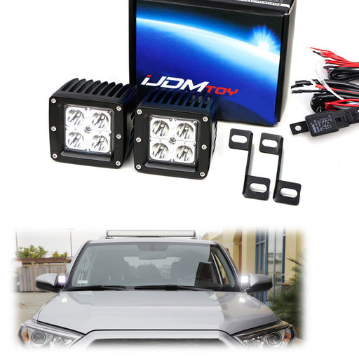 A-Pillar/Ditch Mount LED Pod Light Kit w/ Bracket/Wiring For 2016-up Honda Pilot