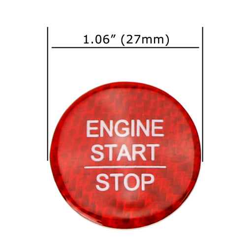 Red Carbon Fiber Keyless Engine Push Start Button Cover For Honda Accord Civic..