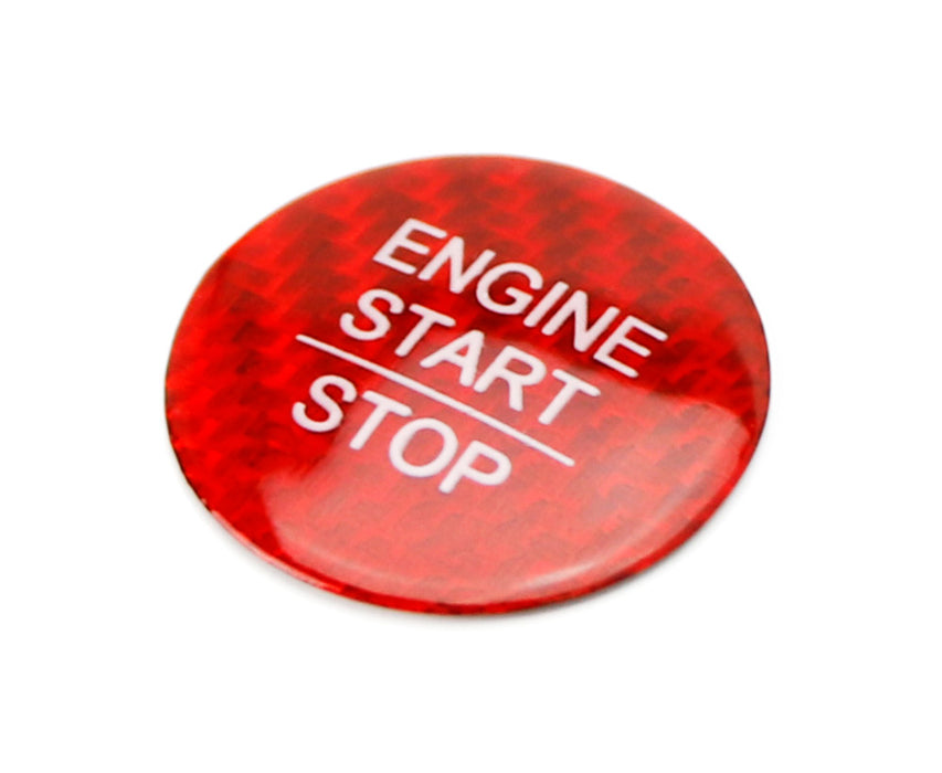 Red Carbon Fiber Keyless Engine Push Start Button Cover For Honda Accord Civic..