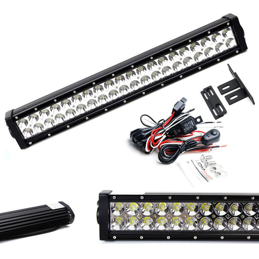 20" 120W LED Light Bar w/ Behind Grille Mounts, Wiring For 17-up Honda Ridgeline