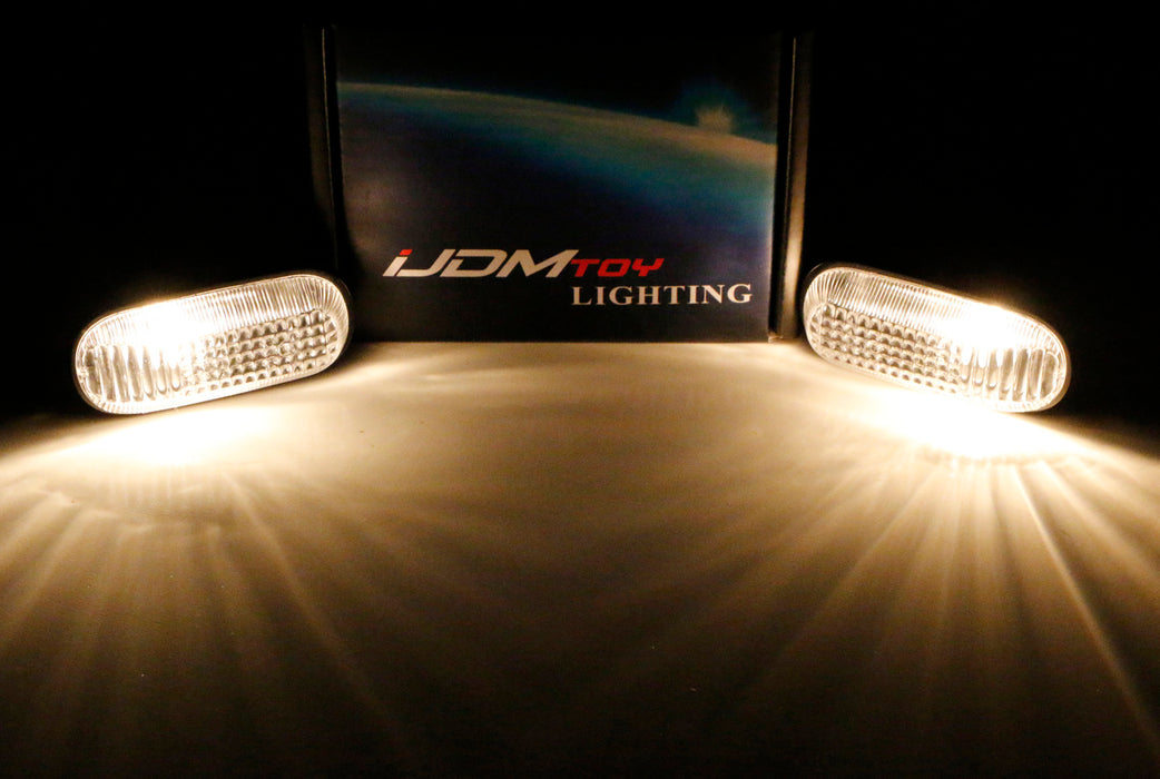 JDM-Spec Clear Lens Side Marker Lights w/ 2825 Bulbs, Sockets For Honda S2000