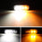 Amber/White 4-LED Hook Two Corner Mount Strobe Warning Lights For Truck SUV Car