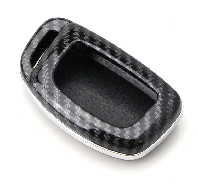 Exact Fit Black Glossy "Carbon Fiber" Key Fob Shell For 2014-2019 Hyundai Tucson