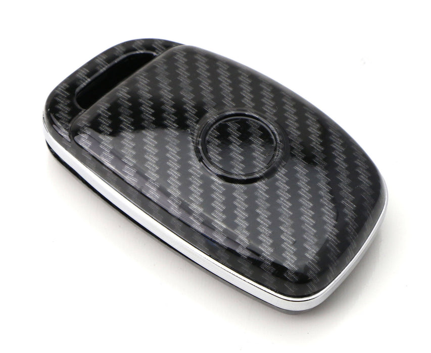 Exact Fit Black Glossy "Carbon Fiber" Key Fob Shell For 2014-2019 Hyundai Tucson