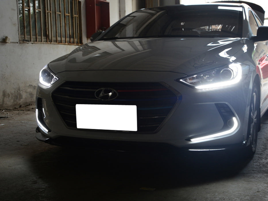 KDM Style Lower Bumper LED Daytime Running Lights For 2017-2018 Hyundai Elantra