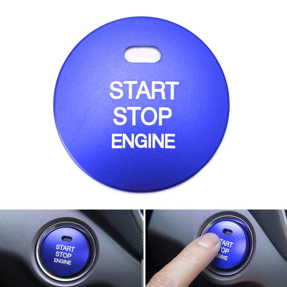 Blue Keyless Engine Push Start Button Trim For Hyundai Sonata Elantra Kia Optima