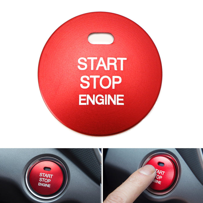 Red Keyless Engine Push Start Button Cover For Hyundai Sonata Elantra Kia Optima