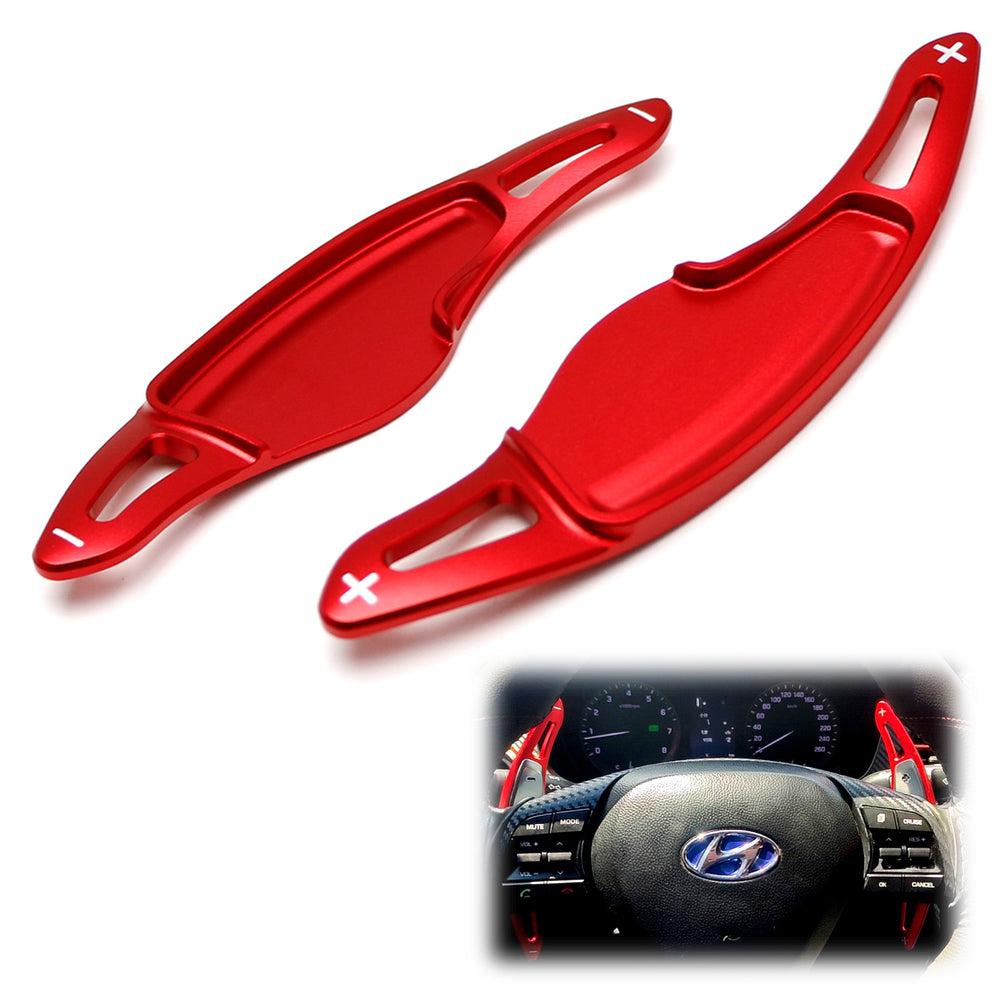 Red KDM Steering Wheel Paddle Shifter Extension Cover For 2015-19 Hyundai Sonata