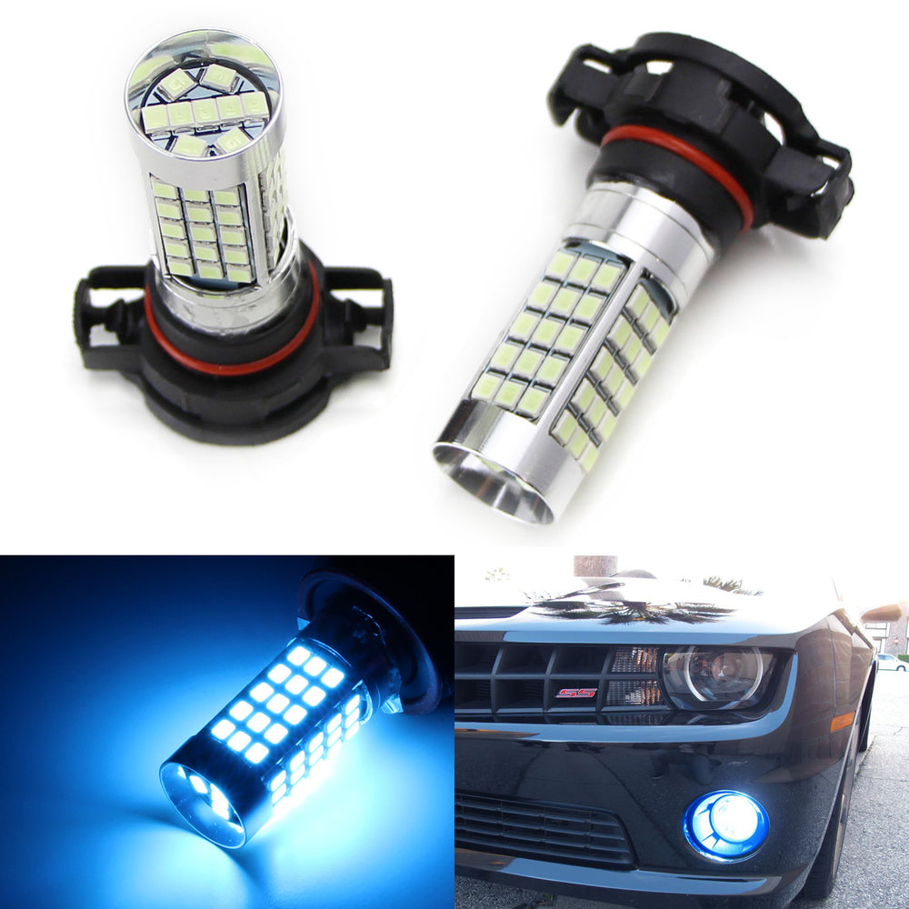 Ice Blue 69-SMD 5202 2504 PSX24W LED Bulbs For Fog Light, Daytime Running Lights