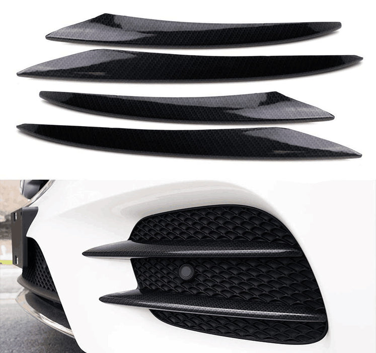 Carbon Fiber Lower Bumper Decoration Trims For 17-20 Pre-LCI W213 E-Class Sedan