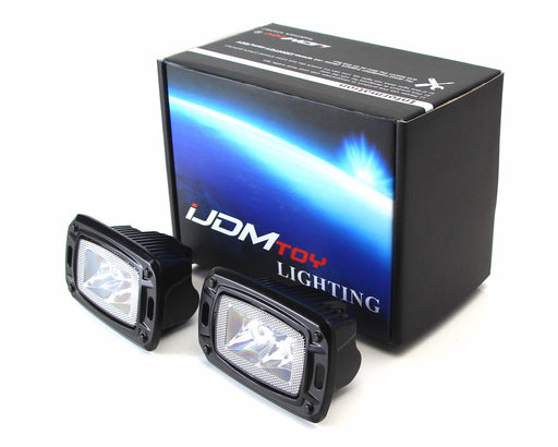 Flush Mount 10W LED Backup or Driving Pod Lights For Truck Jeep Off-Road, (Spot)