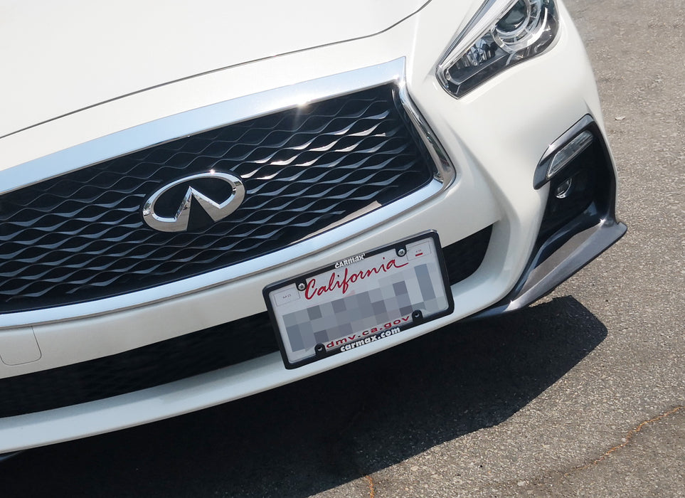 No Drill Front Grille Mesh Mount LicensePlate Relocator For 2016-up Infiniti Q50