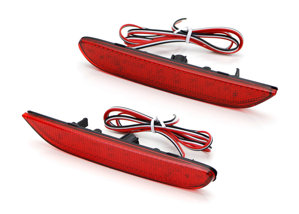 Red Lens Full LED Rear Bumper Reflectors For 2020-up Mitsubishi Outlander Sport