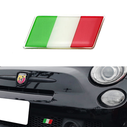 Italian Flag Emblem Badge For Fiat Alfa Romeo Ferrari Maserati Lamborghini, etc