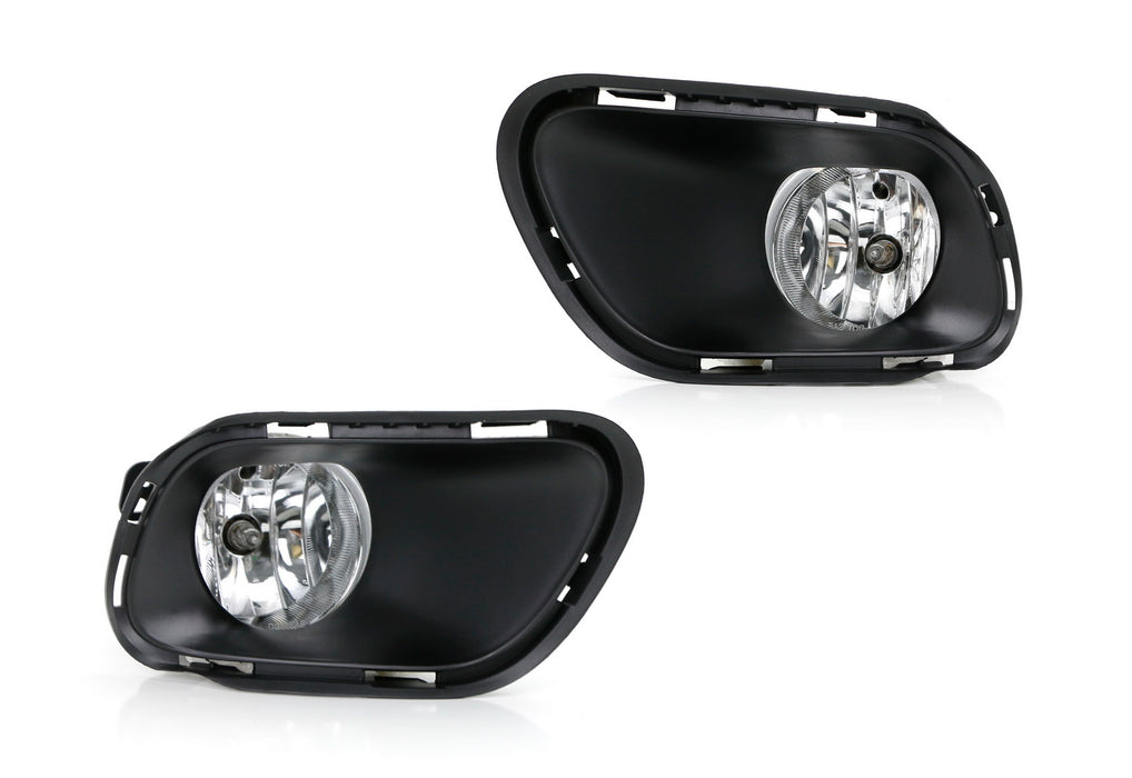 Clear Lens Fog Lights w/ Foglamp Bezel Covers, Wirings For 2014-18 Jeep Cherokee