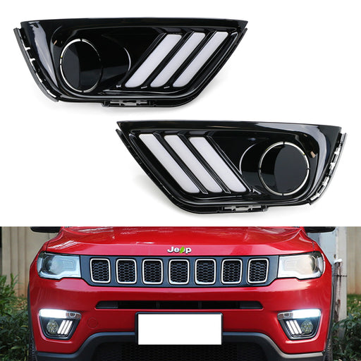 Switchback LED Daytime Lights w/ Sequential Turn Signal Lamps For 17-20 Compass