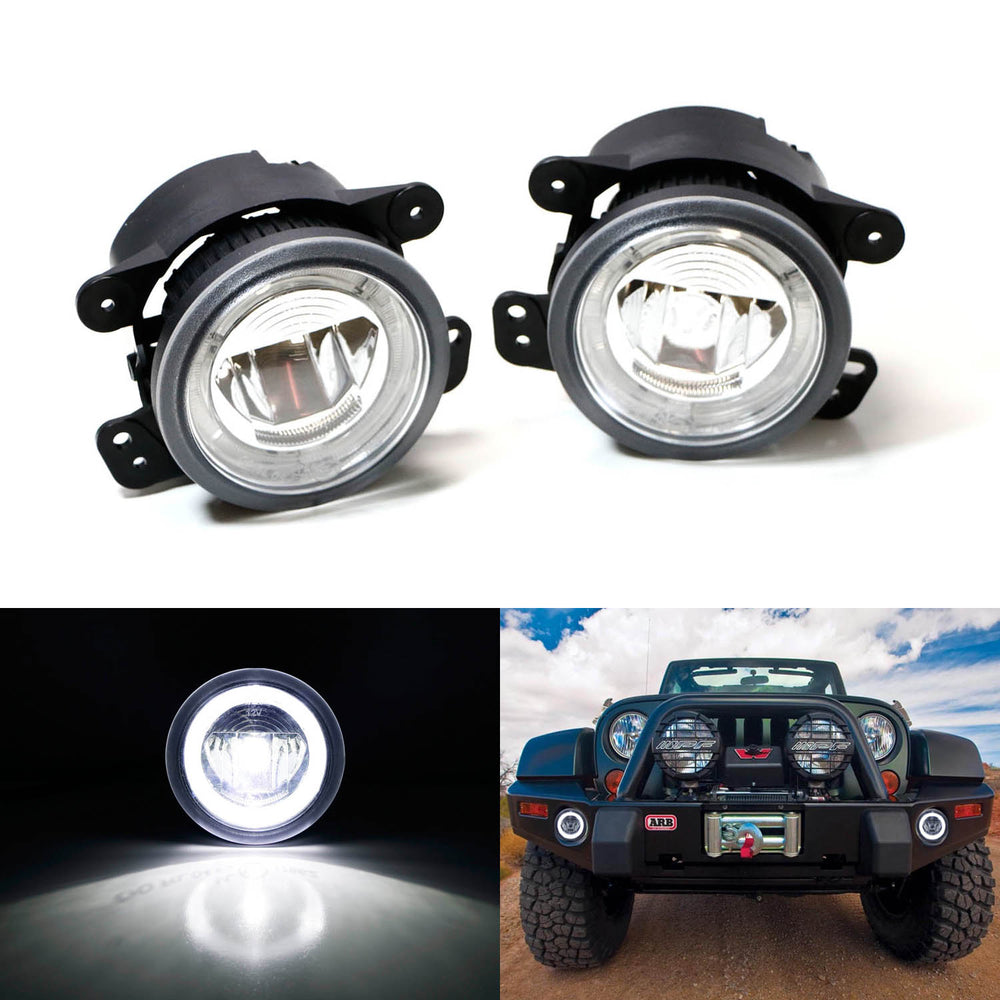 20W CREE LED Halo Ring Daytime Running Lights/Fog Lamps For Jeep Dodge Chrysler