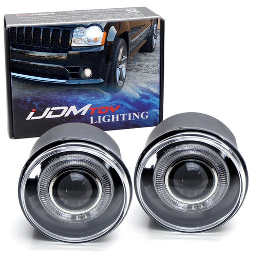 LED Halo Projector Halogen Fog Light Kit For Durango Dakota 300C Grand Cherokee