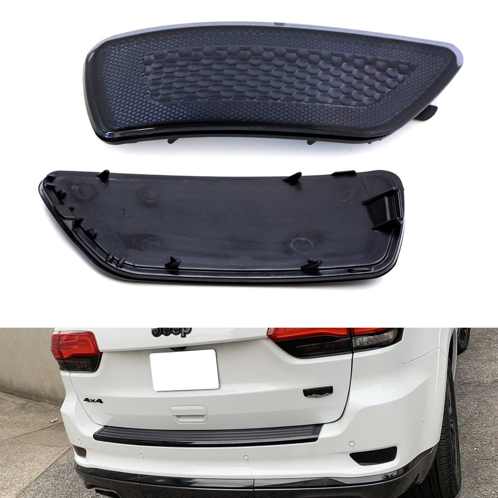 Smoked Lens Rear Bumper Reflectors For 11-20 Jeep Grand Cherokee WK2, Compass...