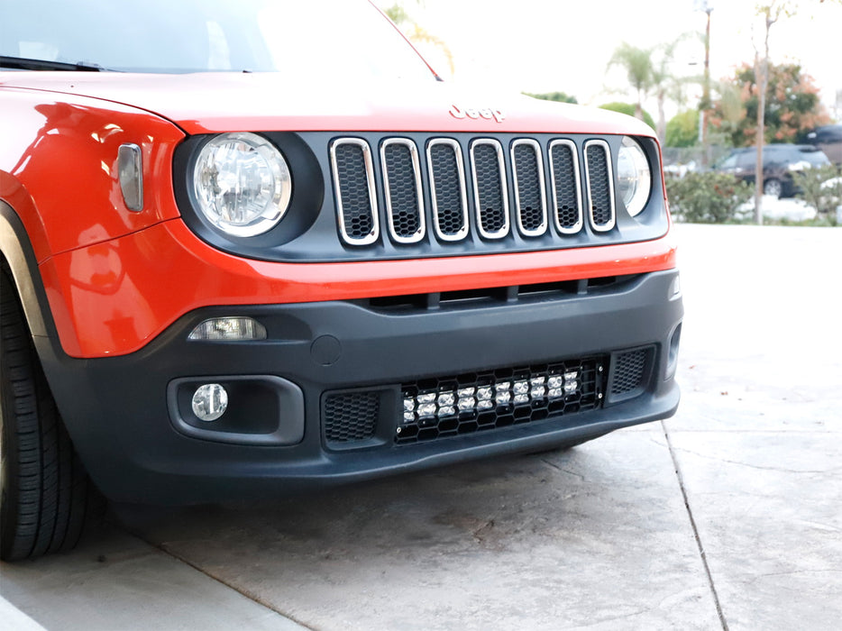 20" 120W LED Light Bar w/ Behind Grille Mounts, Wiring For 2015-up Jeep Renegade