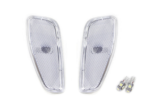 Clear Lens Side Marker Lamps w/ White LED Replacement Bulbs For 2015-up Renegade