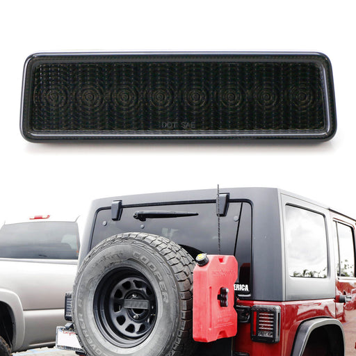 Smoked Lens F1 Style Strobe LED 3rd Brake Light For 2007-17 Jeep Wrangler JK JKU