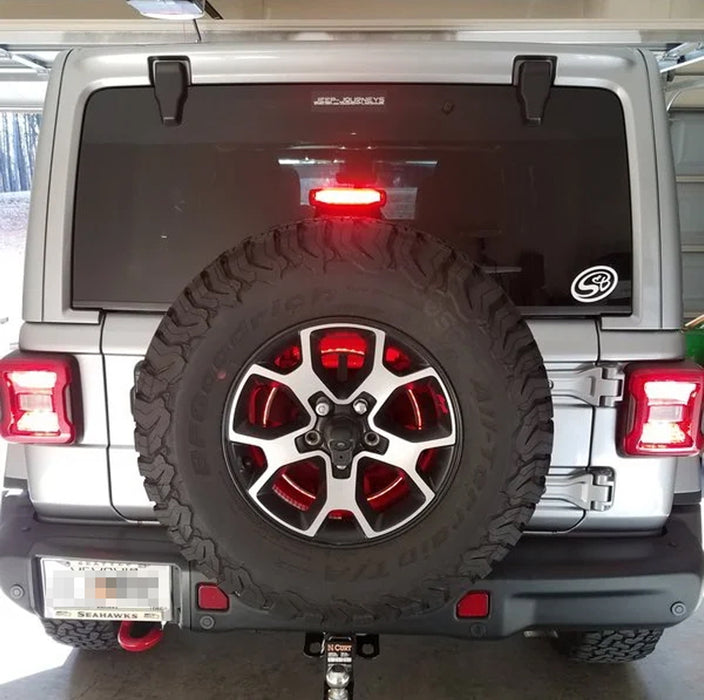 Red Lens Strobe/Blink LED High Mount 3rd Brake Light For 18-up Jeep Wrangler JL